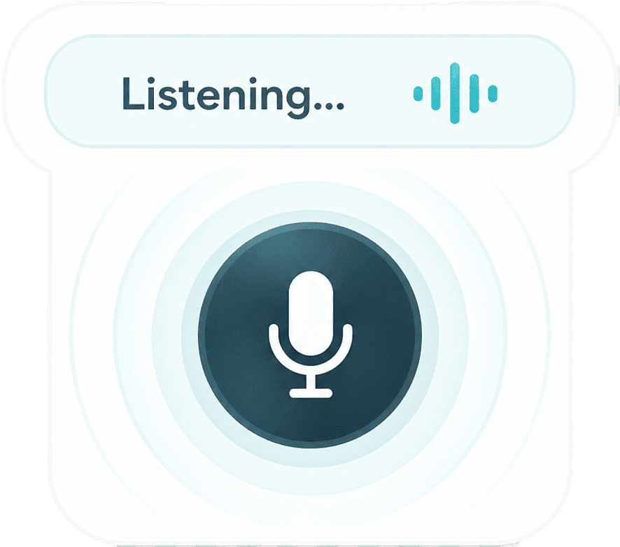 Listening microphone panel